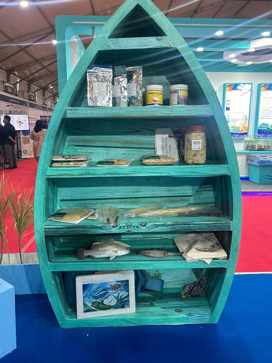 FisheriesGoI's tweet photo. Marine Products Export Development Authority (#MPEDA) is participating and showcasing various frozen fish products at Global Fisheries Conference India 2023 Exhibition at Gujarat Science City, Ahmedabad. #GFCIndia2023 #FishForFuture #PMMSY #MSJA #Fisheries4India https://t.co/MxGYijIiuW