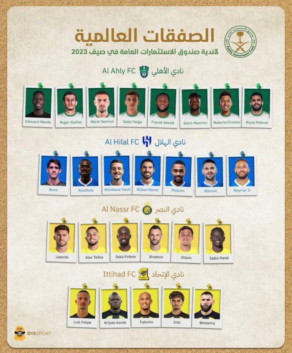 خالد العيسى وفروا له طقم كامل جاي من يلو وله وجه يتكلم!؟ لنفترض ماني للاهلي و ماكسيمان للنصر الاثنين لديهم النزعه الهجوميه ومافيه فرق بينهما عكس #انمار_الحايلي بطل دوري وسوبر يحق له يطلب لان لديه مشاركة عالمية اما هلال و اهلي و نصر هؤلاء يدّعون المظلومية كذباً ويمارسون الاستبداد.