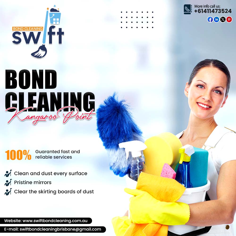 SwiftBondClean1's tweet photo. Experience spotless services with Swift Bond Cleaning in Kangaroo Point. 

Our highly expert team ensures every nook and cranny is flawlessly cleaned, leaving your space refreshed and appealing 😍 🏠 ✨

Visit - https://t.co/ZV40vbMbPR

#swiftbondcleaning #kangaroopoint #fresh https://t.co/j7AnU48sfM