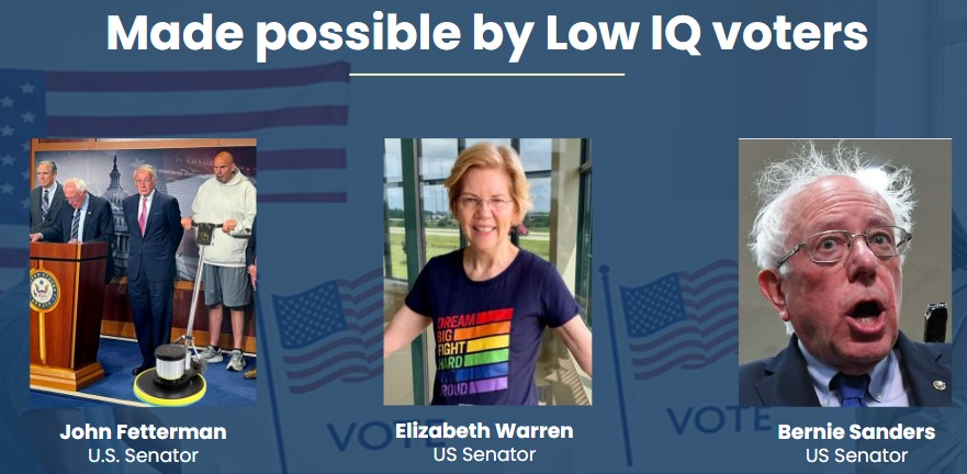 MEDANelenAddict's tweet photo. @ShaunRickard67 It's too late for voting to save us; the #'s are too far gone for it to make a difference now. And of course this has been the Left's plan all along.Redistributive Dysgenics>low IQ voters>incompetent elected officials>decaying society. Solution: https://t.co/eNPNxywqjl #childfree https://t.co/qeQf4lE377