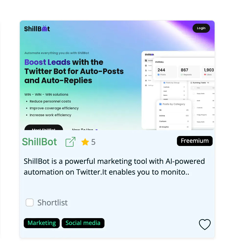 Felix__Jean's tweet photo. @NFTHFAM @ashtontekno Hey @[Username]! 🤗 Make your Twitter accounts even more engaging with ShillBot! 🤩 Automate your replies, mentions and find the right users with ease and efficiency. Get it now at https://t.co/xXK18HiLXN 📲 #Shillbot #SocialMedia #Twitter #Engagement https://t.co/qkjmmr9XS2