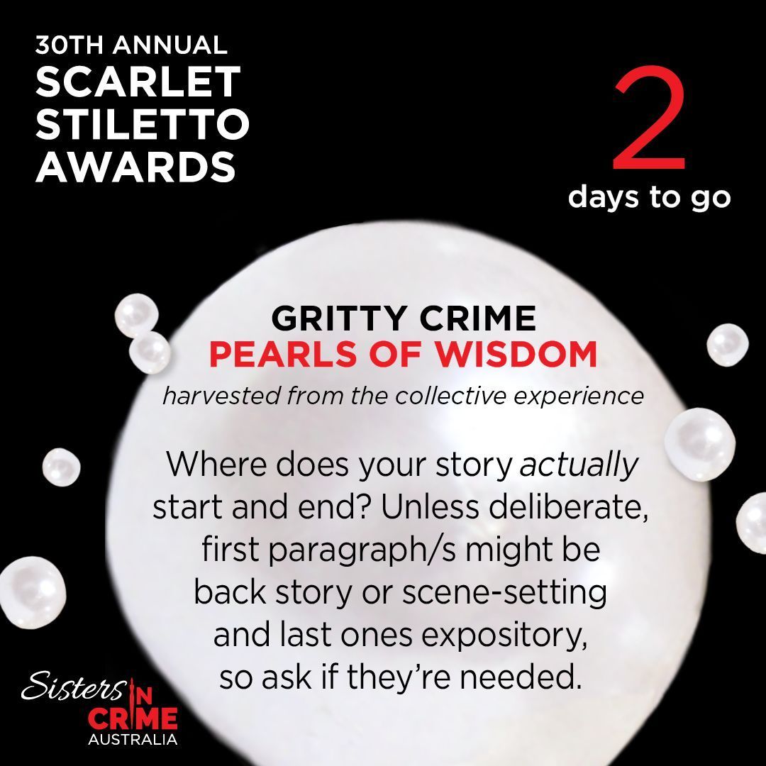 The 30th Scarlet Stiletto Awards for best short stories are being celebrated on Saturday night - 6 for 6.30 pm, Saturday 25 November - The Rising Sun Hotel, 2 Raglan Street, South Melbourne. More info here buff.ly/3s0VZm5