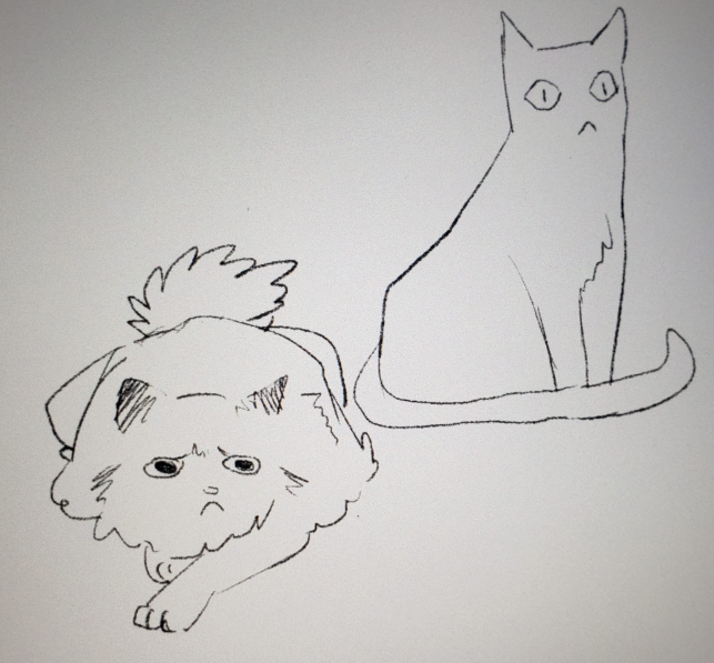 MeggieBFox's tweet photo. Sometimes I think, wow, maybe I should paint my own cats. And then I remember I will never capture them more accurately than I did here https://t.co/RXka7DQrEb
