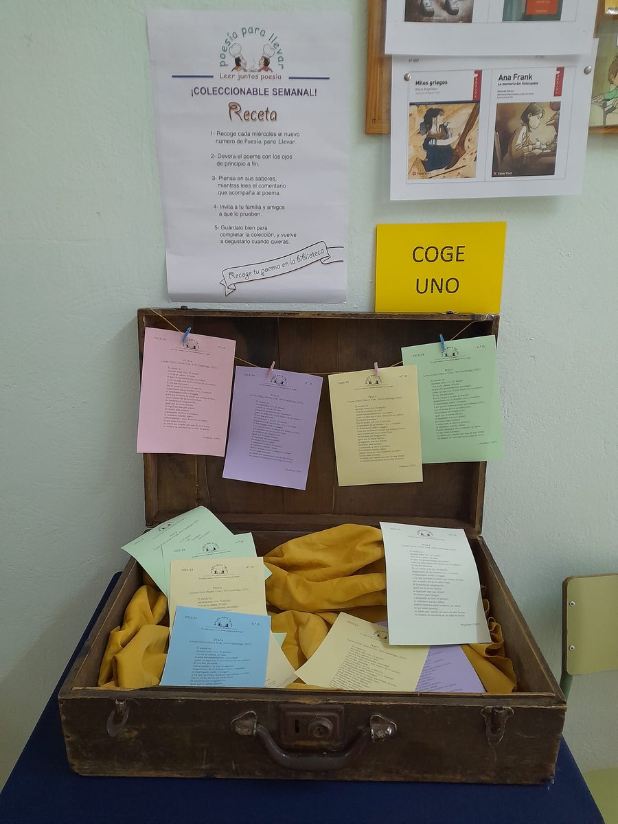 En el IES IES Monegros – Gaspar Lax ya tienen su rincón poético preparado para acoger los poemas de la colección. <a href="/IESMonegros/">IES Monegros</a> <a href="/InnovaEducAr/">InnovaEducAr</a> <a href="/C_Comunicativa/">COMPETENCIA COMUNICATIVA</a> #poesíaparallevar #rinconespoéticos