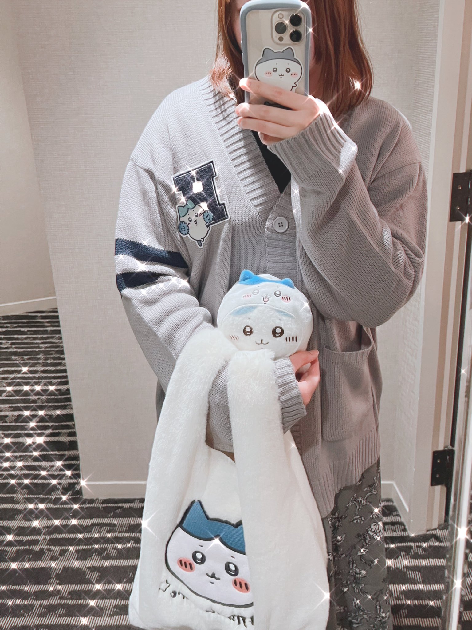 4L【うさぎセット】アベイル ちいかわ/ニットandワッペン付きカーディガン しまむら ちいかわ ニットカーディガン Mサイズ｜Yahoo!フリマ
