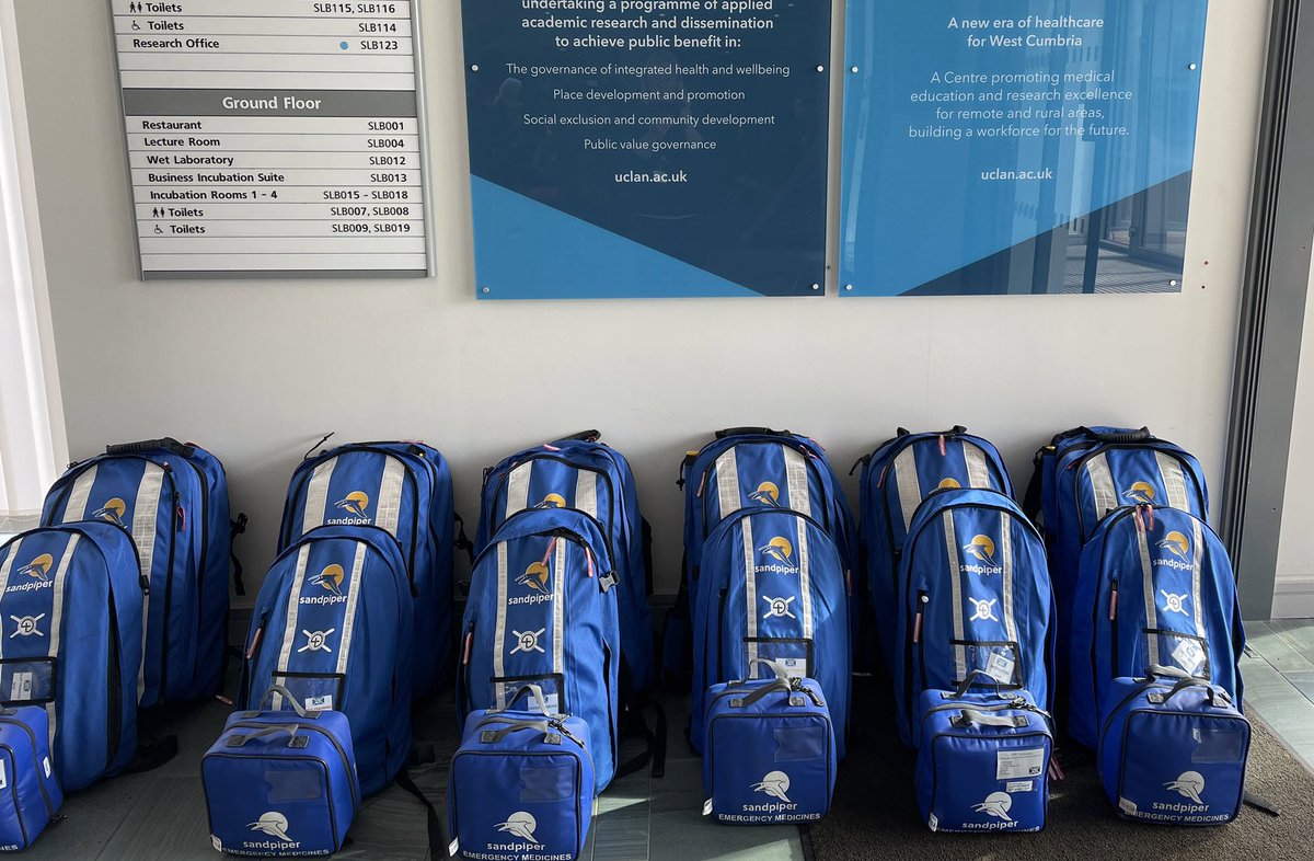 Sandpiper Trust (@sandpiper_trust) on Twitter photo Sandpiper training bags set up for undergraduate medical training session. 
#remote
#rural 
#EmergencyMedicine Sandpiper training bags set up for undergraduate medical training session. 
#remote
#rural 
#EmergencyMedicine