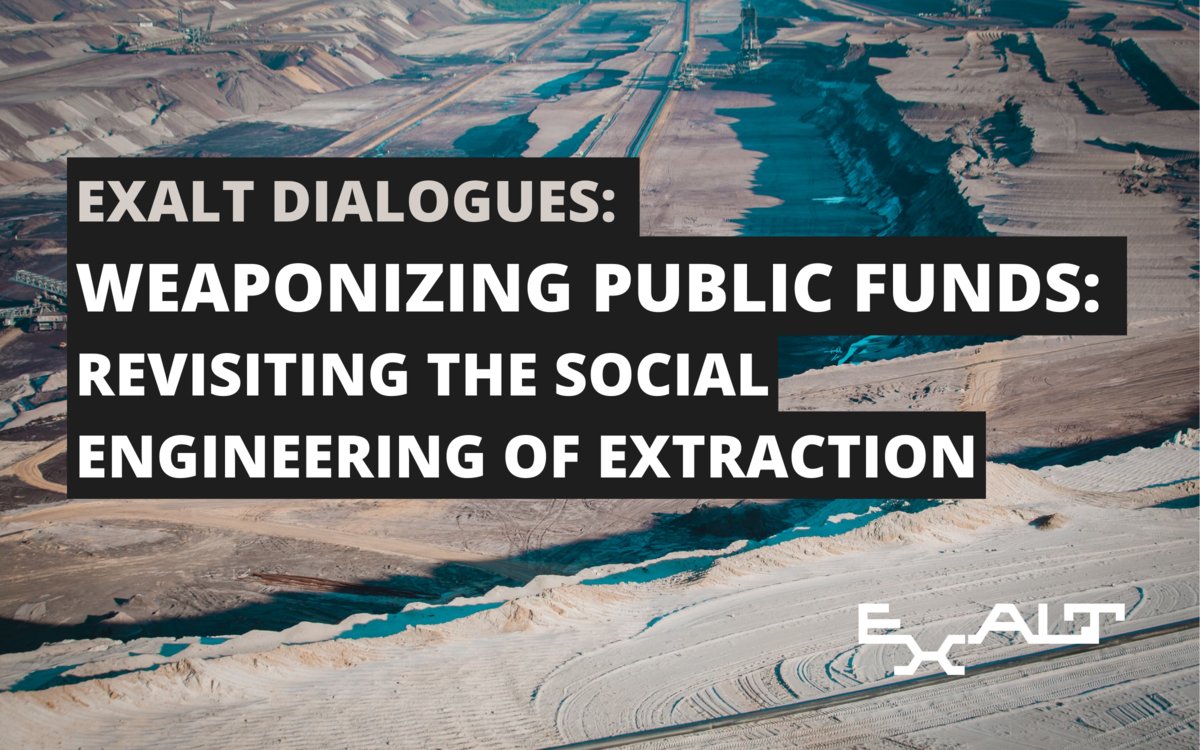 ExaltResearch's tweet image. Introducing the speakers of next week’s EXALT Dialogues event, ‘Weaponizing Public Funds: Revisiting the Social Engineering of Extraction’ as a thread! 🧵

🗓️Thur. Nov. 30th, 17 EET / 16 CET / 15 UTC
Register here👉 elomake.helsinki.fi/lomakkeet/1266…
Read more: helsinki.fi/en/conferences…