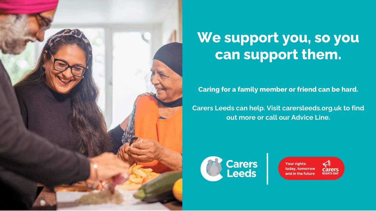 Today is #CarersRightsDay and this year we will be highlighting your rights: today, tomorrow, and in the future. If you are an #unpaidcarer in Leeds, @CarersLeeds is here to support you. ➡️ Visit carersleeds.org.uk to find out more.