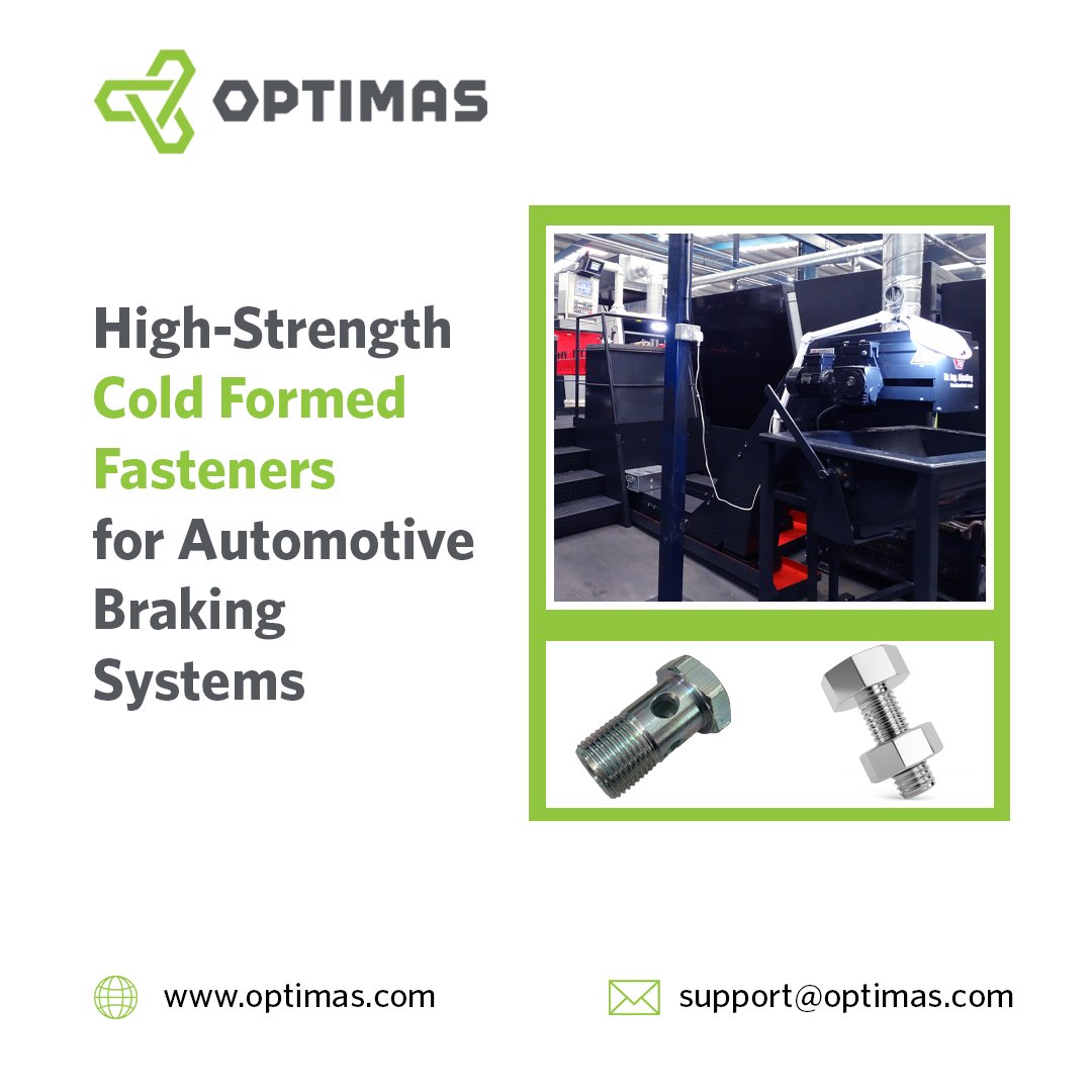With over 90 years' experience cold-forging fasteners, Barton Cold-Form, Optimas' UK manufacturing division in Droitwich, produces parts which are ideal for automotive braking system applications. hubs.li/Q028YM090 #Optimas #Fastener #ColdForm #Automotive #Manufacturing