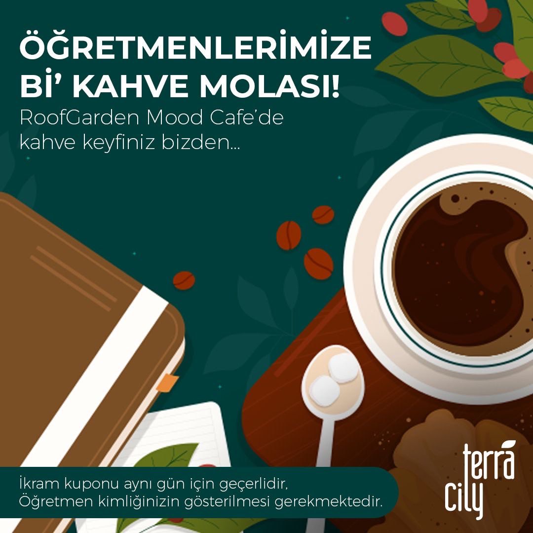 Öğretmenlerimize bi’ kahve molası! 
RoofGarden Mood Cafe’de kahve keyfiniz bizden. 

#24Kasım #ÖğretmenlerGünü #Kahveİkramı #RoofGarden #MoodCafe