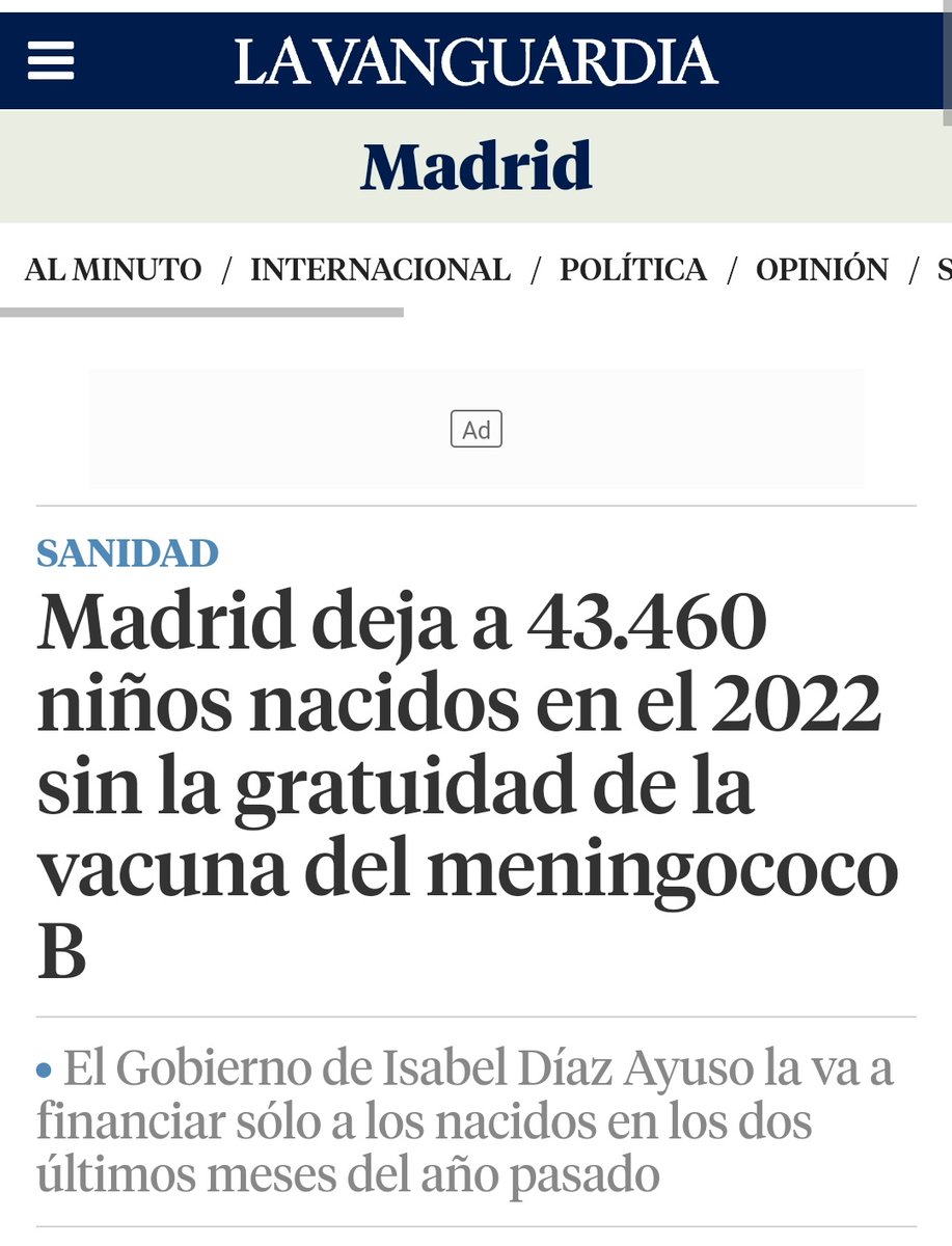 100 pavos me acaba de costar una vacuna porque Ayuso ha considerado que mi hijo no tiene derecho a poder ponersela. 

Eh, pero lo importante es seguir lanzado odio contra los catalanes y llamar hijo de puta la presidente del gobierno por señalar lo corrupta que eres