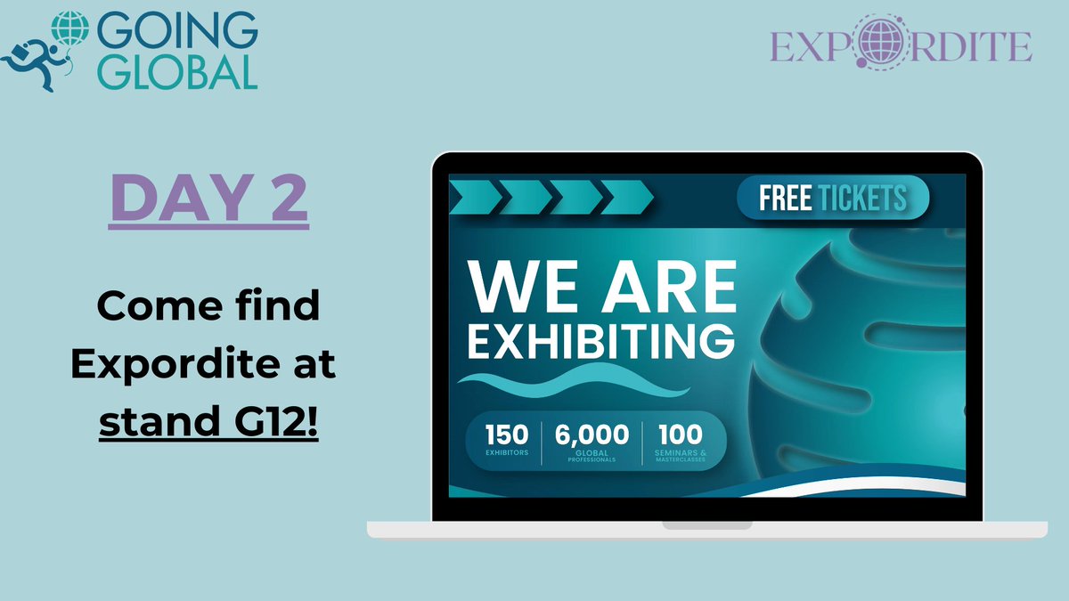 It's Day 2 of #GoingGlobal2023!

Come find our founder <a href="/ThisIsKateS/">KateS</a> at stand G12!

<a href="/GoingGlobalLive/">Going Global Live</a> #gg23 #gg #goingglobal