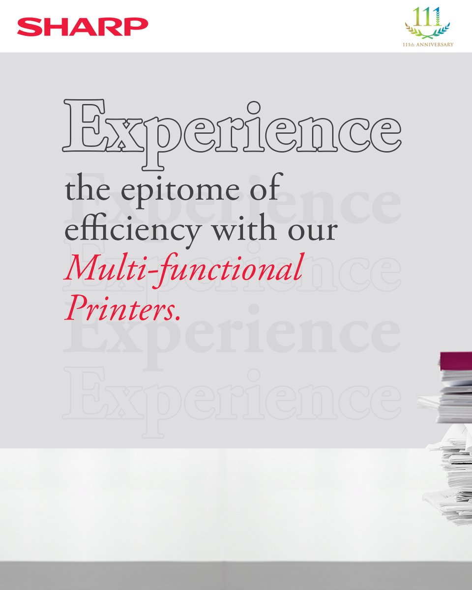 sharp_india_'s tweet photo. Meet your deadlines seamlessly with the reliability of SHARP Multi-functional printers. 

#SHARP #beoriginal #SharpIndia #SmartBusinessSolutions #SharpPrinters  #SeamlessPrinting  #WorkplaceSimplicity #amazingworkplaces #letscreateamazingworkplaces #amazingworkplacescertified https://t.co/DXcSwIXiON