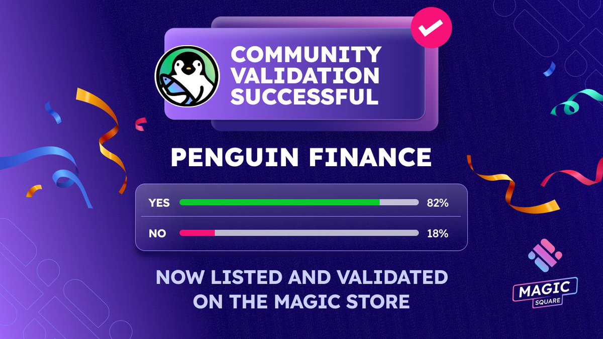 MagicStoreWeb3's tweet photo. 🔐 Welcome to @png_fi your Liquidity-as-a-Service Platform!💧

🔄 Swap, Bond &amp; Stake 
🛠️ Acquire liquidity directly
💪 Stay resilient in market downturns with protocol-owned liquidity

Discover Penguin Finance on the Magic Store 👇
https://t.co/0FfGIGwfjW https://t.co/ennPQpqnFh
