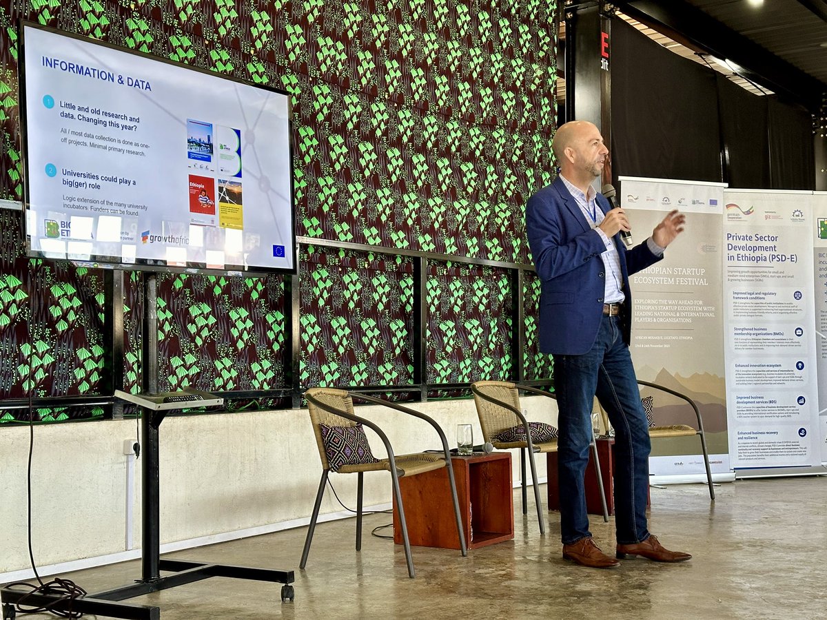 What are relevant learnings from our neighbouring entrepreneurial ecosystems? <a href="/Ecosystems4Good/">Ian Lorenzen</a> <a href="/GrowthAfrica/">GrowthAfrica</a> sharing insights at Ethiopian Startup Ecosystem Festival happening today and tomorrow <a href="/Afric_mosaique/">African Mosaique</a> 
<a href="/BicEthiopia/">BIC ETHIOPIA</a> <a href="/EUinEthiopia/">EU in Ethiopia / የአውሮፓ ህብረት በኢትዮጵያ</a> <a href="/giz_gmbh/">GIZ</a> <a href="/sequa_gGmbH/">sequa gGmbH</a>