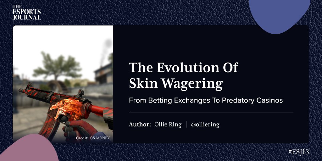 Skin Wagering has been a topical subject in recent years.

With the launch of CS2, our latest #ESJ13 piece breaks down the evolution of skin wagering from none other than <a href="/olliering/">Ollie Ring</a> 

Check out the full article here: 
🖥️ issuu.com/esportsinsider…