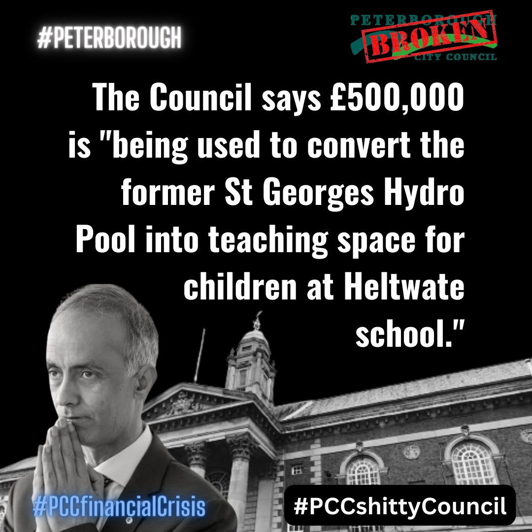 Darren_Fower's tweet photo. 🤔 I wonder what the former users of #StGeorgesHydrotherapyPool think of this⁉️
#CllrMohammedFarooq #PeterboroughFirst #ClosetTories #ExTories #PboroShittyCouncil #PCCfinancialCrisis #Peterborough #Pboro
🔗 https://t.co/KMO1WWEVpE https://t.co/QCoviZGFR9
