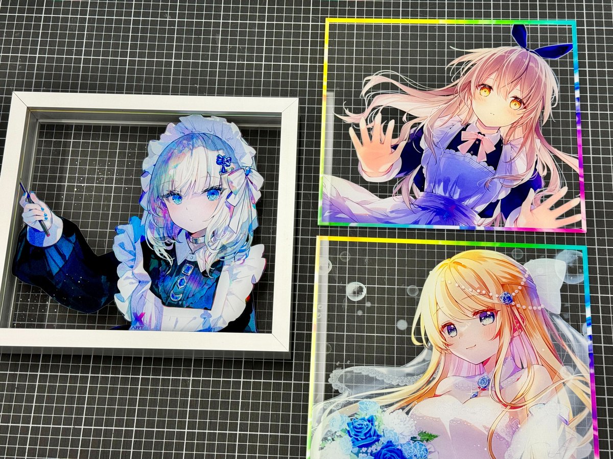 あずとらこ 光る美少女展 直筆サイン色紙 直筆色紙 絵守未來 【公式通販】