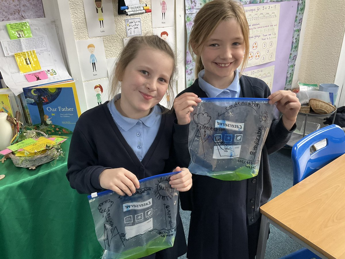 StBernardsep's tweet photo. T4 had a brilliant day yesterday learning all about the water cycle, and even made our own models! #stbScience https://t.co/CYrE4CBBXF
