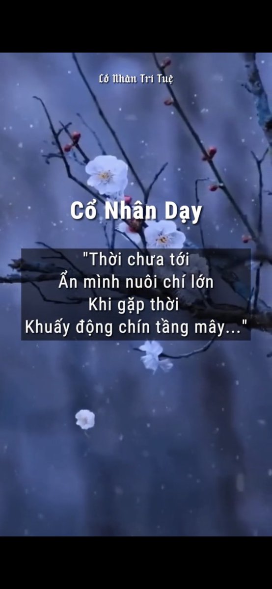Thời chưa tới, ẩn mình nuôi chí lớn.
Khi gặp thời, khuấy động chín tầng mây.