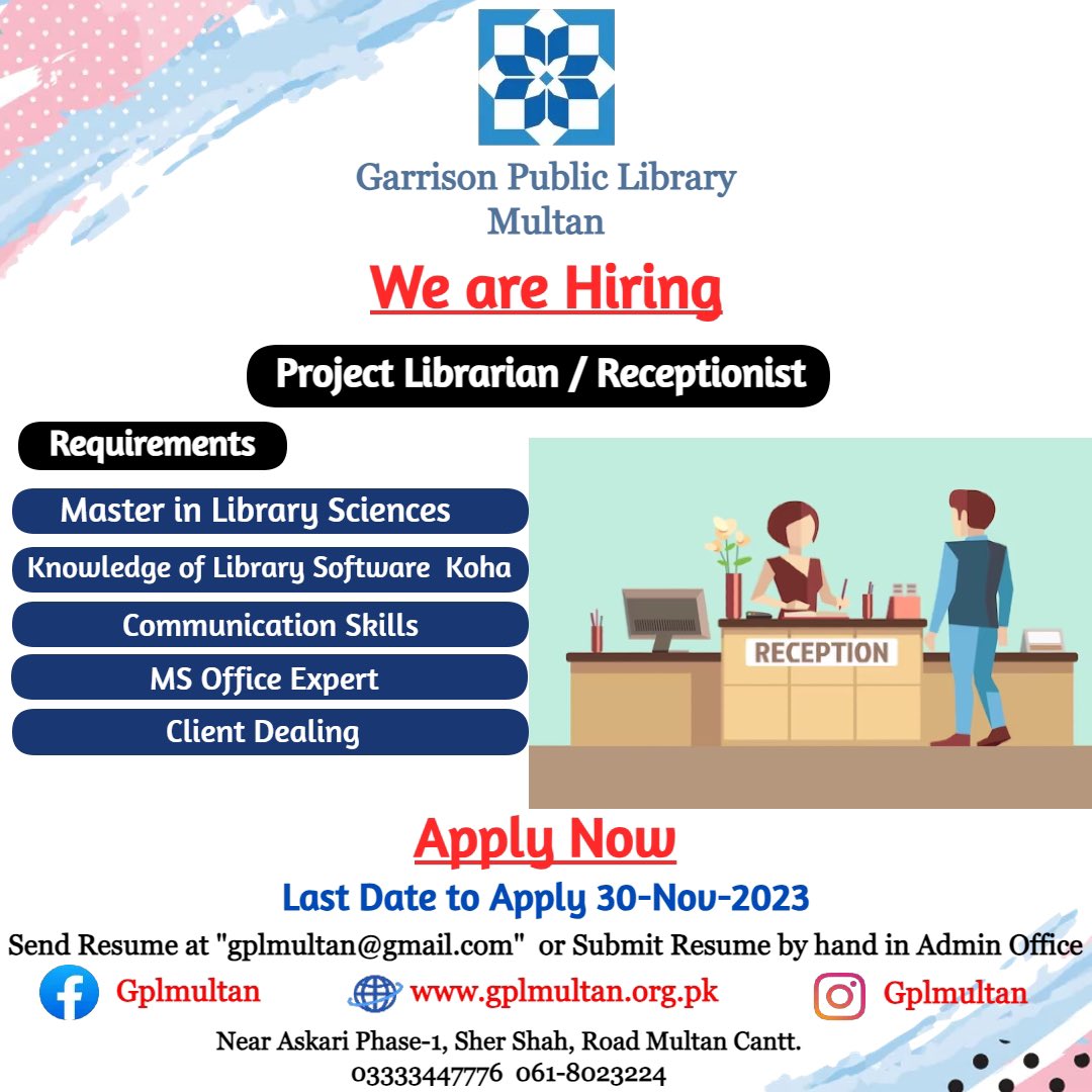 Garrison Public Library Multan tweet media