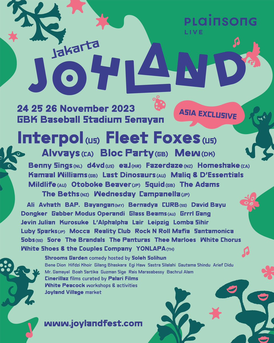 Jual tiket joyland 3 day pass regular, yang pasti² aja no tipu² anti scam, cod di  venue barengin sampe masuk, harga 1 jt Nett