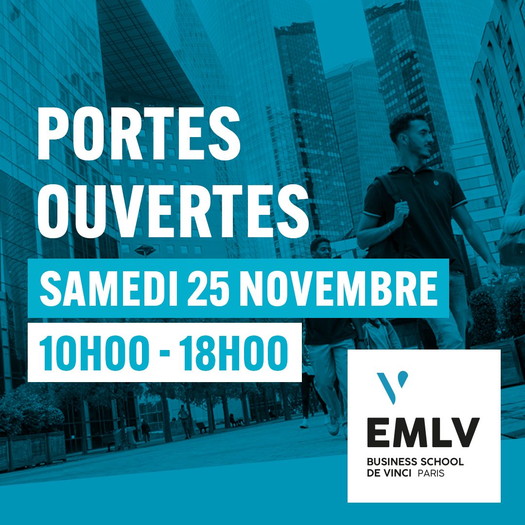 🔵 Les prochaines Portes Ouvertes c'est ce week-end 🔵

📅 Samedi 25 novembre 
📍 Campus Paris, La Défense
⌚ 10h-18h
📝 Pour s'inscrire : ow.ly/F5iL50QaCPI

➡️ Visite du campus, rencontre avec les étudiantes et les professeurs, découverte des différents programmes.

#emlv