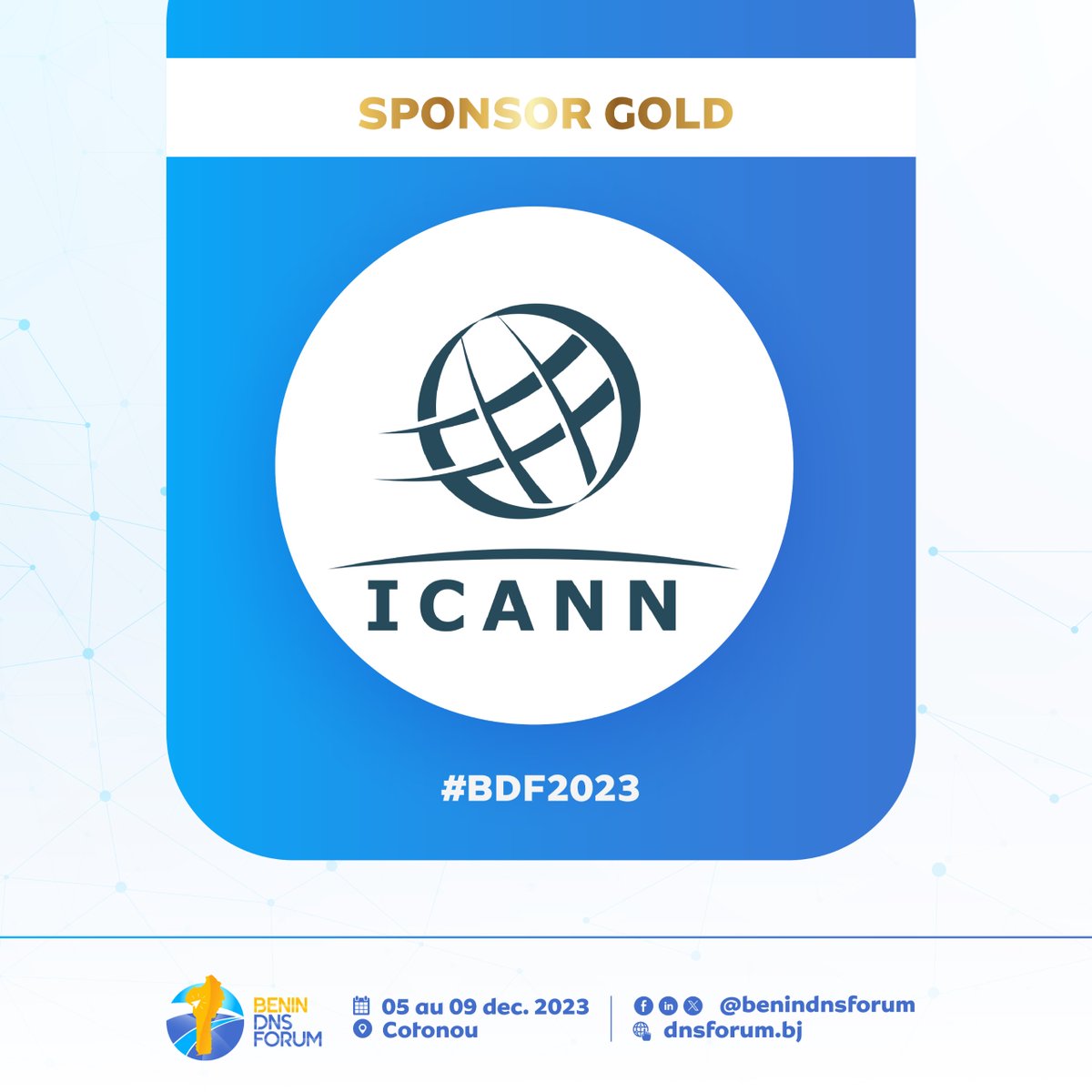 benindnsforum's tweet photo. 🌟 Un immense merci à @ICANN, un #SponsorGold pour le Bénin DNS Forum 2023 ! En tant qu'organisme mondial régissant les #noms de domaine, ICANN joue un rôle essentiel dans le façonnement de la souveraineté numérique. Merci pour votre précieux soutien !
#BDF2023 #ICANN #DNS https://t.co/jSWeBxHJmK