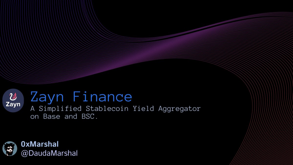 0xMarshal (@daudamarshal) on Twitter photo Traditional Financial structure does not grant you as much yield on your idle assets as <a href="/ZaynFinance/">Zayn Finance</a>
In Fact, <a href="/ZaynFinance/">Zayn Finance</a> offers returns as high as 36% APY on your stablecoins.
How does it work, What is the catch and how can you position yourself for rewards?
A thread 🧵 Traditional Financial structure does not grant you as much yield on your idle assets as <a href="/ZaynFinance/">Zayn Finance</a>
In Fact, <a href="/ZaynFinance/">Zayn Finance</a> offers returns as high as 36% APY on your stablecoins.
How does it work, What is the catch and how can you position yourself for rewards?
A thread 🧵