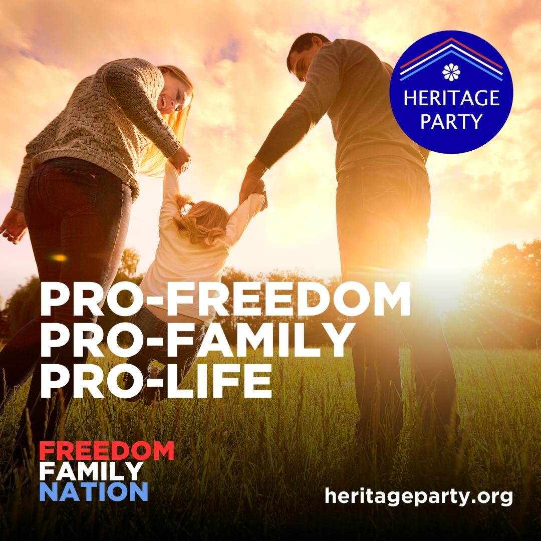 Join us to restore our nation. heritageparty.org