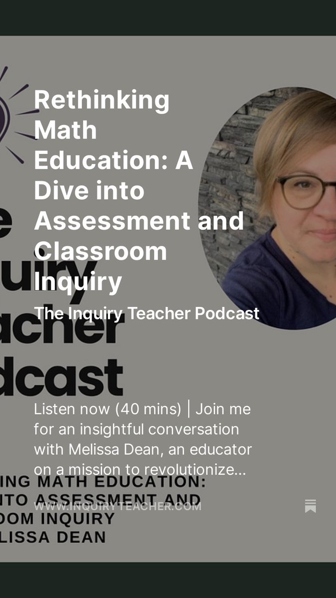 New @inquiryteacher podcast with @Dean_of_math out now!! 
#inquirybasedlearning #inquirymindset #podcasts #edutwitter #teachertwitter