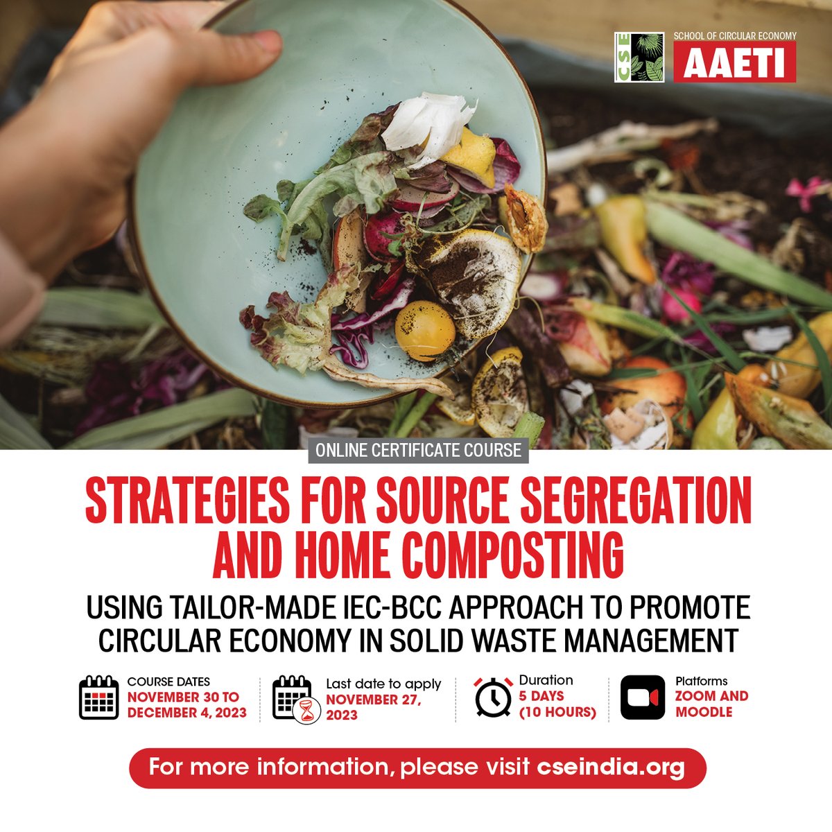 How to segregate waste at home? Sign up today for our online course to understand the status, challenges and implementation strategies of waste segregation at source⬇️
cseindia.org/strategies-for…