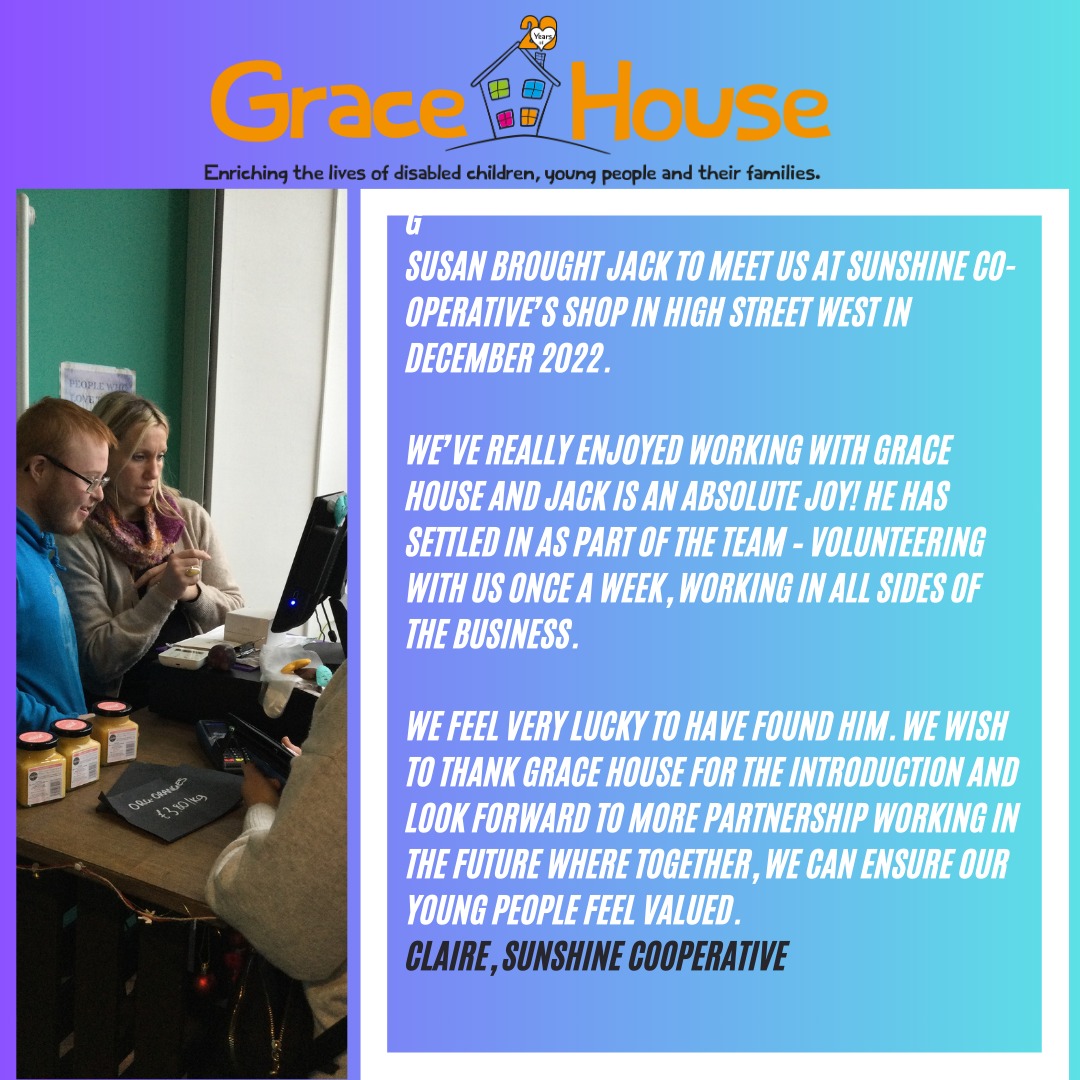 Glowing message from one of our Work experience partnerships. Thank you Claire from the Sunshine Co-operative; we love working with you too! #Feedback #WorkExperience