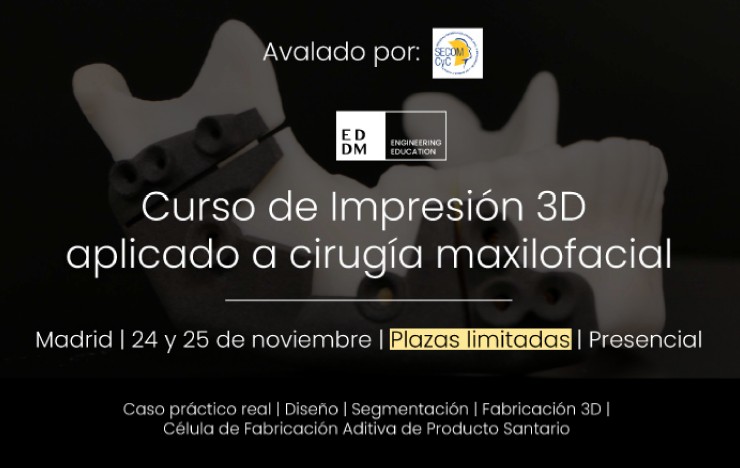 SECOMmxf's tweet photo. ⚕️Viernes 24 y sábado 25, Curso de Impresión #3D aplicado a Cx. Maxilofacial de #EDDM_Engineering Education y avalado por la @SECOMmxf
🍀https://t.co/T76rOr6CDd
📢¡Os esperamos mañana! https://t.co/GR4D7r67jB