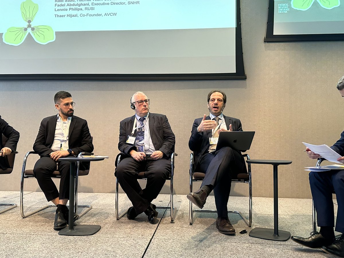 LubnaAlkanawati's tweet image. .@FADELABDULGHANY of @snhr at @CWCforSyria speaking about how the number of chemical attacks carried out by the regime has increased more after three UNSC resolutions, meaning that the international community had failed to stop Assad from using these weapons again and again.