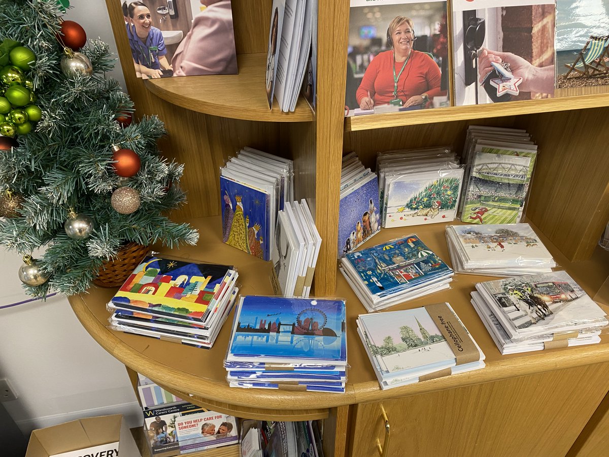 🎅 @MacmillanMerton #Christmas Cards are now available for sale in the Centre, £4 pack of 10 cards. All created by local artists & proceeds will go towards local #cancer services