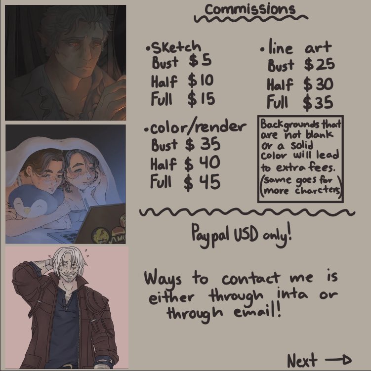 LavendelDoesArt's tweet photo. Hey guys! Finally got a updated commission sheet done! If u want to commission me, please contact me on discord: lavendel_leaf
And if you can’t commission me, share it around! 
(If your 18 or older, your allowed to dm me for a nsfw commission!)
#commission #commissionopen #art https://t.co/YkoOOVizei