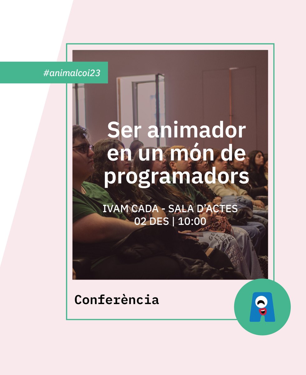 animalcoi's tweet photo. Ser animador en un món de programadors pot semblar una barreja inusual, però la creativitat i la programació es fusionen de manera sorprenent.

Descobreix molt més la conferència:
🗓02 DE DESEMBRE
📍IVAM CADA - SALA D’ACTES a les 10:00
🎟️ENTRADA LLIURE fins completar aforament https://t.co/WMmAVWEka3