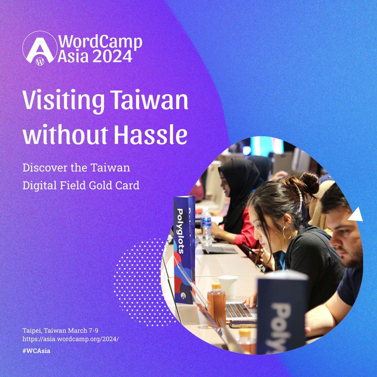 We're excited to announce that WordCamp Asia is partnering with Digital Field Gold Card program implementer, Taipei Computer Association, to make your journey to #WordCampAsia2024 smooth. 
✴️ Discover the Taiwan Gold Card in Digital Field: buff.ly/3Gb3J8j 
#WCAsia