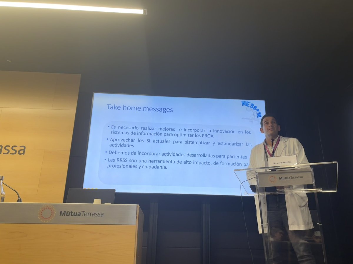 bdietl's tweet image. Jordi Nicolás, “Herramientas PROA para el farmacéutico”: “Hay que incorporar mejoras e innovación en los sistemas informáticos para optimizar los PROA, pero también aprender a utilizar los recursos de los SI de los que disponemos para sistematizar nuestras actividades” #PROAMT