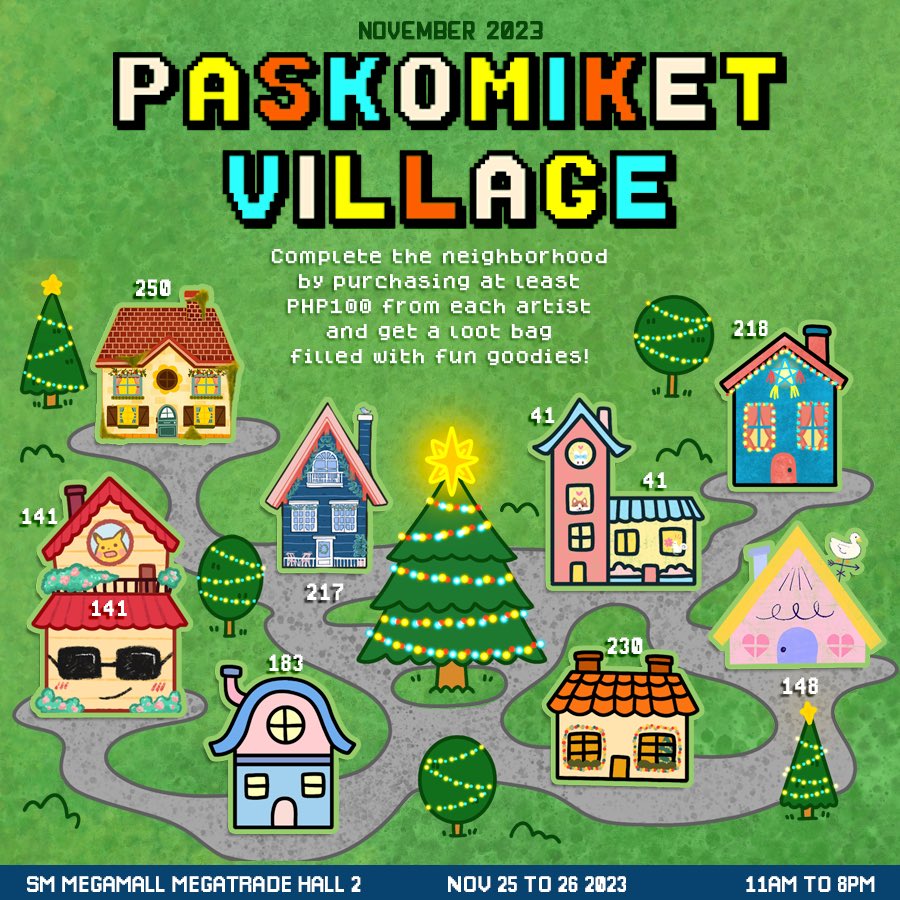 theartofmar's tweet photo. Join kayo guyssss iz gon’ be fun!!! 🎄🎉

Complete all village house stamps to get your SUPER COOL GOODIE BAG🎁🎉

@heartjasm
@plcreates
@bemzenit
@jpellustrates
#heybunbun
@krvstudioph
@afterthursdays
@alfajone
@heartcheeksss
@theartofmar

Happy early #Paskomiket shopping 🎉 https://t.co/7Uu2H1Z5uR