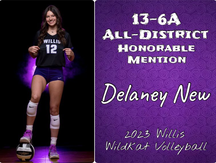 Willis Volleyball (@willisvball) on Twitter photo Congratulations to our Senior middle blocker, Delaney New, for earning All-District Honorable Mention!
<a href="/DelaneyNew5/">Delaney New</a> <a href="/Willis_HS_TX/">Willis High School</a> <a href="/GoKatsAthletics/">WildKatsAthletics</a> Congratulations to our Senior middle blocker, Delaney New, for earning All-District Honorable Mention!
<a href="/DelaneyNew5/">Delaney New</a> <a href="/Willis_HS_TX/">Willis High School</a> <a href="/GoKatsAthletics/">WildKatsAthletics</a>