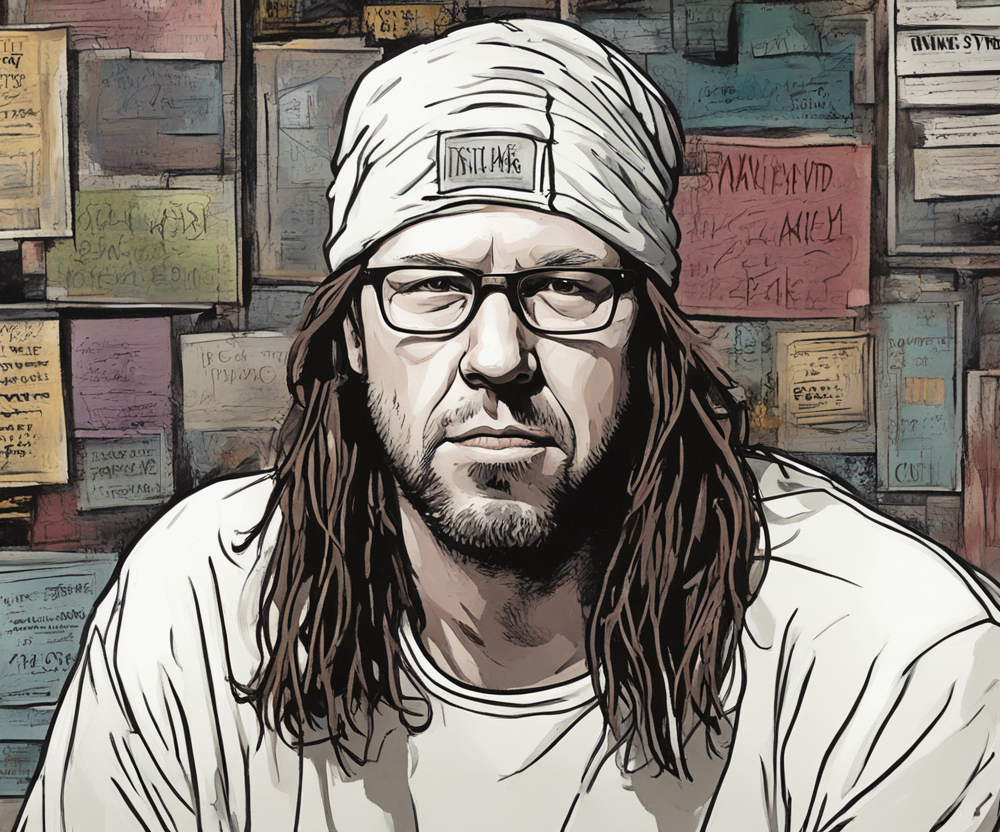 The Great Bandana, tennis player and writer David Foster Wallace, who, before the onset of social media, correctly predicted that America would become a country of howling fantods. #davidfosterwallace #howlingfantods #LiteraturePosts #authors #Literature