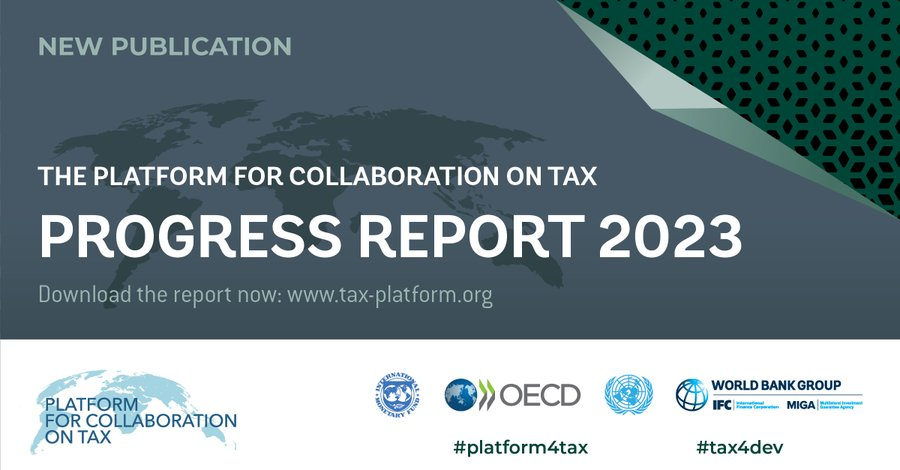 mpf1somalia's tweet photo. The Platform for Collaboration on Tax (PCT) Progress Report 2023 gives a snapshot of the collaboration of
@imfcapdev @OECDtax @UNDESA @WorldBank
on domestic revenue mobilization.
Read more π https://t.co/e1UNBCiFRB #Tax4Dev #Platform4Tax @MoF_Somalia https://t.co/ewLn2akv3C
