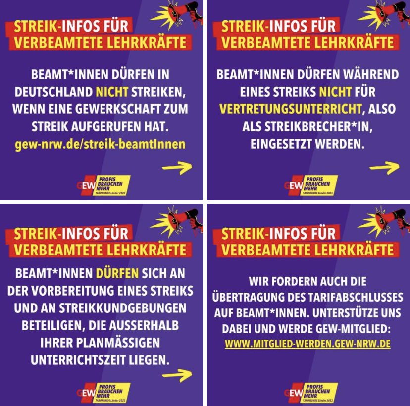 B_Becker_753's tweet photo. #Streik und #Beamt:innen:
Wir können und müssen unterstützen!

#twlz #eduBW #GEW #Solidarität #tarif #profisbrauchenmehr
#Bildung #Bildungsstreik am Dienstag, 28.November 

Wir sehen uns in Karlsruhe. 🌹🤗 https://t.co/6GlQGBzh6S