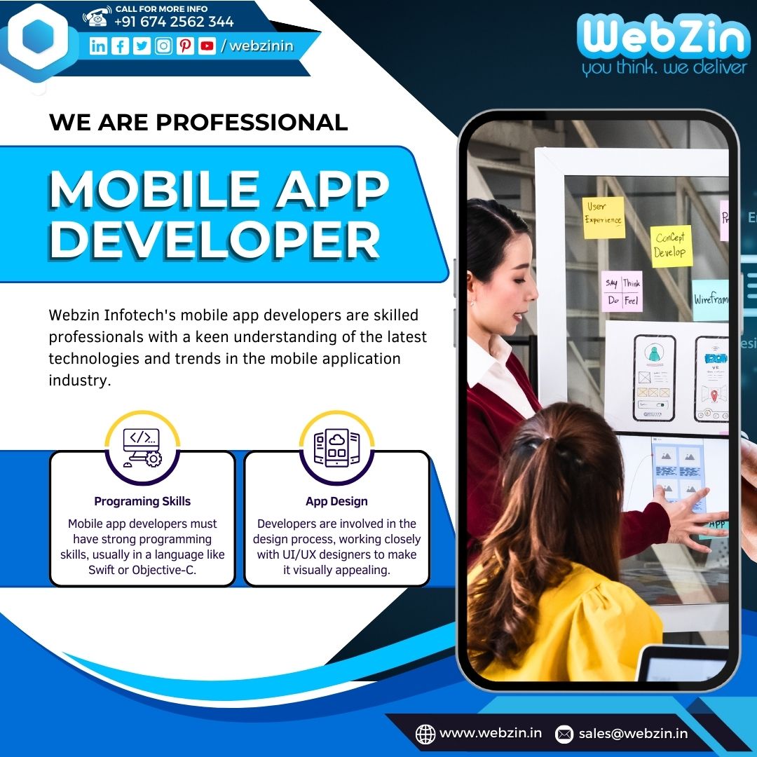 webzinin's tweet image. At Webzin Infotech, our experts are crafting user-friendly and feature-rich apps that redefine the digital experience.
Call: +91 674 256 2344 
Email: sales@webzin.in
Website : webzin.in
#AppDevGenius #MobileInnovation #AppMasters #webagency #webzininfotech