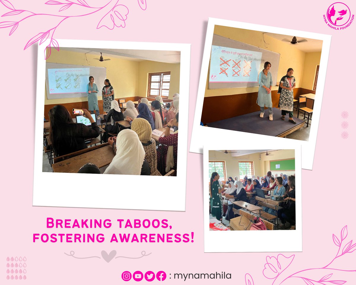 Myna Mahila Foundation on X: Embarking on a mission to break taboos and  foster awareness, Aanika, our dedicated supporter, took charge of another  impactful session in Mumbai's slum schools as part of