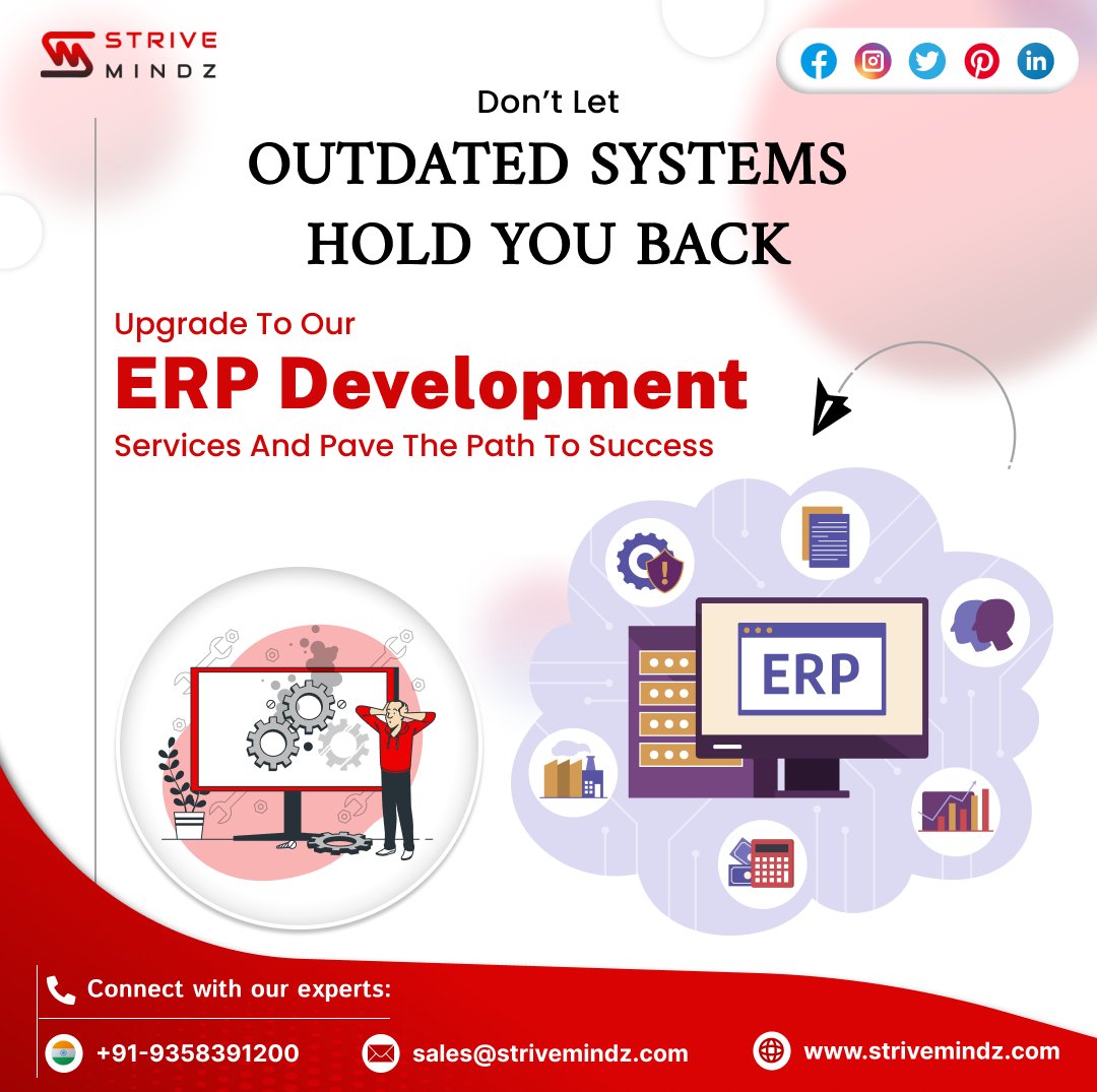 strivemindz's tweet image. Manage your business with ease with our tailored ERP solutions, designed to automate your business processes to ensure optimal productivity & enduring profitability.
Visit Us - strivemindz.com
#strivemindz #customerpsoftwaredevelopment #erpsoftwaredevelopment