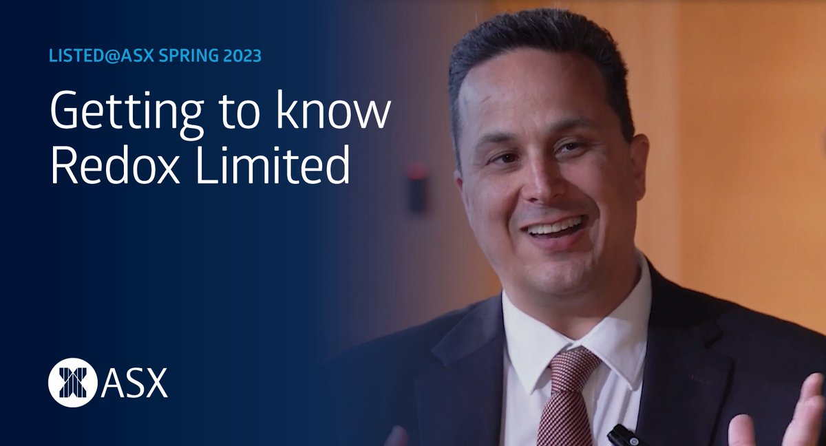 ASX's tweet photo. Get to know Redox with CEO and Managing Director Raimond Coneliano, as he speaks about plans for local and overseas markets: https://t.co/ltxTNQSorj
#ASX #ListASX #IPO #Redox #Commodities #ChemicalDistributor https://t.co/6yDpAKbPpx