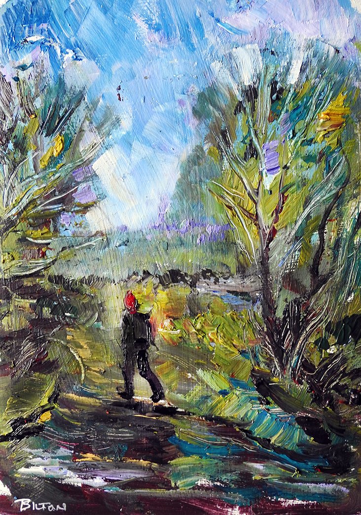 ChrisBilton3's tweet photo. #walkingintherain #raining #muddypath #redhat #acrylicpainting #outdoorpainting #pleinairpainting #artinsouthyorkshire #interiordesign #paintingoutside #pleinairpainting #southyorkshire #biltonart #opencountry #trees #clouds #fineartpaintings #allaprima #clarifiedimpressionism https://t.co/XZ5vaE9Sg2